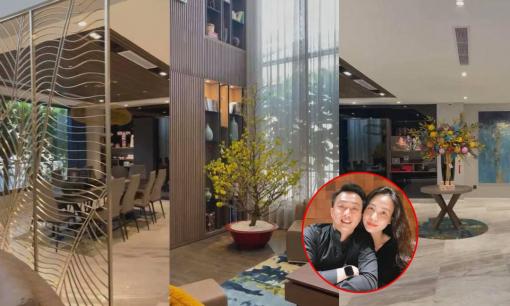 Biệt thự triệu đô của Cường Đô La và Đàm Thu Trang trang trí rực rỡ hoa Tết