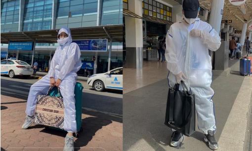 Loạt hot boy, hot girl diện set đồ bảo hộ về quê ăn Tết