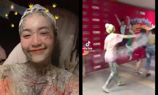 Ninh Dương Lan Ngọc 'siêu nhây' rồi cũng phải nhận 'kết đắng' khi rượt đuổi fan ném bột màu