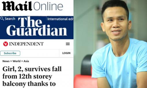 Báo Anh đồng loạt đăng bài về khoảnh khắc Nguyễn Ngọc Mạnh cứu bé gái và gọi anh là 'người hùng'