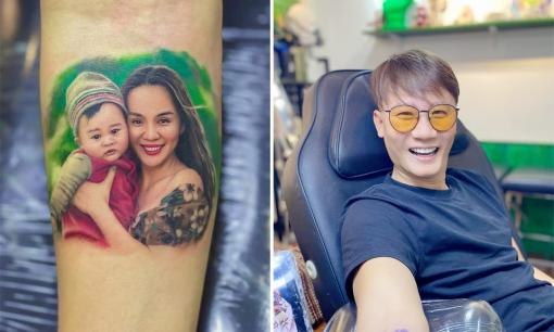 Hoàng Bách xứng danh 'Ông chồng của năm': Hết triệt sản, lại chịu đau xăm hình vợ con lên cơ thể