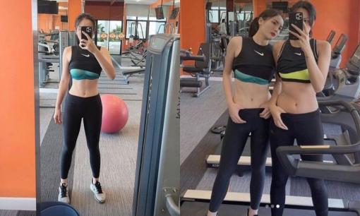 Hoa hậu Kỳ Duyên khoe cơ bụng săn chắc, phấn khích đến độ còn 'vạch áo cho người xem nội y'