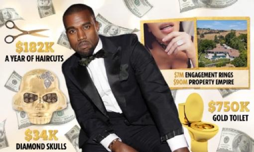 17 tỷ mua toilet vàng, 4 tỷ đồng để cắt tóc và 7749 cách 'đốt' tiền kiểu Kanye West