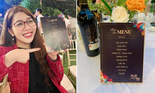 Menu với những món ăn có tên độc lạ của tiệc kỷ niệm 25 năm thành lập VTV3