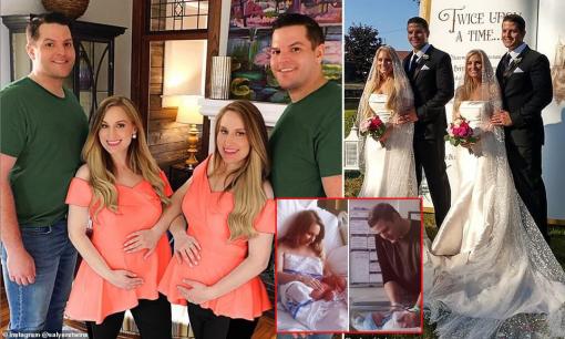 Chị em sinh đôi kết hôn với hai anh em sinh đôi, ở cùng nhà và mang thai cùng lúc 