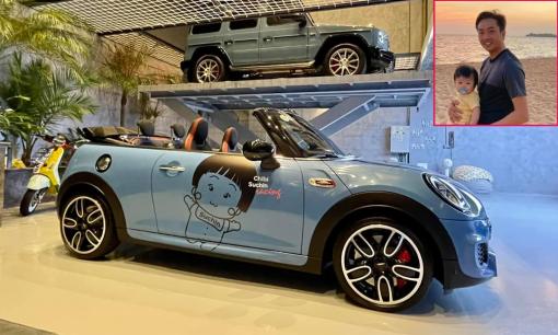 Cường Đô La tặng siêu xe mới màu xanh cho ái nữ, dân tình trầm trồ vì quá dễ thương 