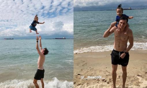 'Thót tim' khi chồng Tây của Hoàng Oanh tung con trai lên cao hơn 2 mét, cư dân mạng bất ngờ với phản ứng của bé