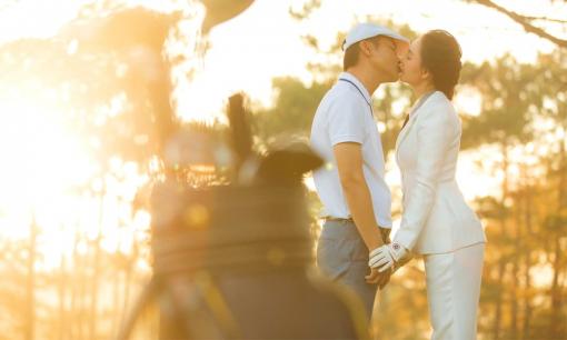 Trọn bộ ảnh cưới đẹp mộng mơ của Mỹ Ngọc Bolero và chồng đại gia ở sân Golf và đồi thông Đà Lạt