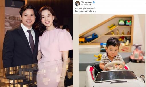 Ông xã Đặng Thu Thảo 'cực mặn': Cứ đăng ảnh vợ con là có ngay 'caption' hay ho, còn làm cả thơ cho quý tử 