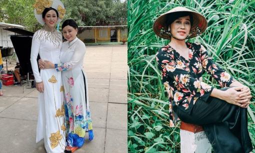 NSƯT Hoài Linh hiếm hoi diện áo dài giả gái 'lấn át' Lê Giang