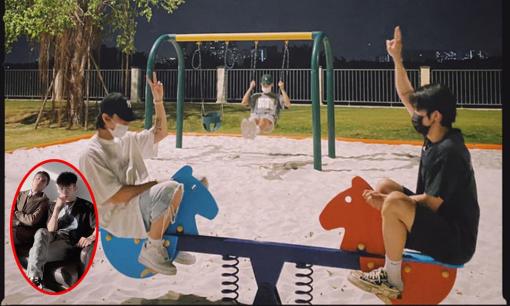 Sơn Tùng diện đồ giản dị đi chơi công viên cùng em trai và 'gà cưng' Kay Trần khiến netizen rần rần