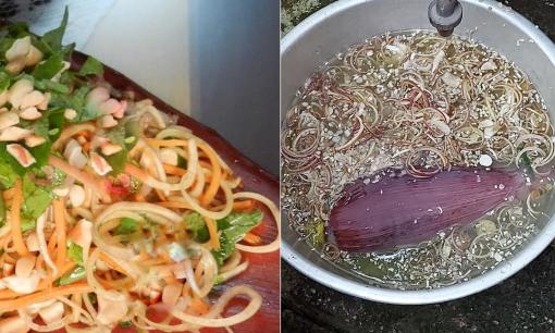 Làm nộm hoa chuối, nhiều người ngại vị đắng chát nhưng sơ chế theo mẹo này đảm bảo hết đắng, hết chát lại giòn ngon