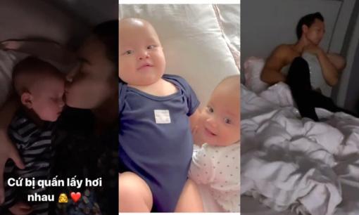 Hà Hồ phấn khích vì nụ cười siêu đáng yêu của Leon và lộ luôn thú vui hàng đêm với Kim Lý