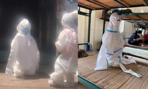 Cư dân mạng chia sẻ rần rần bức ảnh các em bé mặc kín mít ở khu chống dịch, ai thấy cũng thương