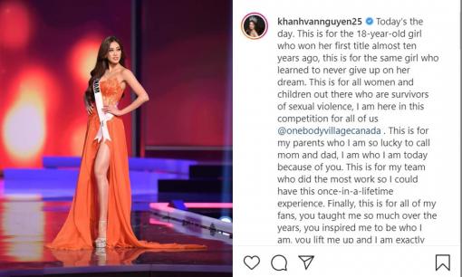 Khánh Vân viết tâm thư xúc động trước chung kết Miss Universe: 'Từ trong tâm trí, tôi nghĩ mình đã chiến thắng'