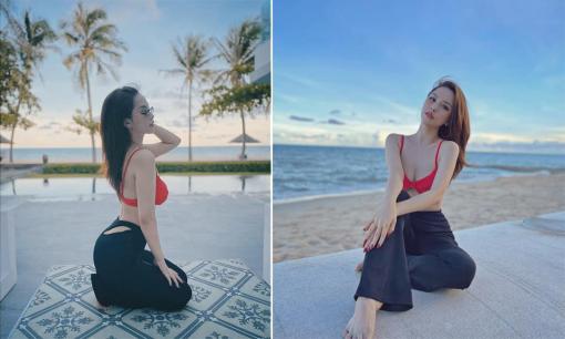 Chị dâu Bảo Thy diện mốt quần tụt, khoe đường cong gợi cảm