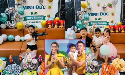 Vợ chồng Hải Băng tổ chức tiệc sinh nhật cho cậu út, vẻ ngoài đáng yêu của ba nhóc tỳ khiến dân tình 'lụi tim'
