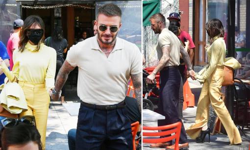 David Beckham và vợ lại công khai tình tứ bên nhau sau khi rời khách sạn