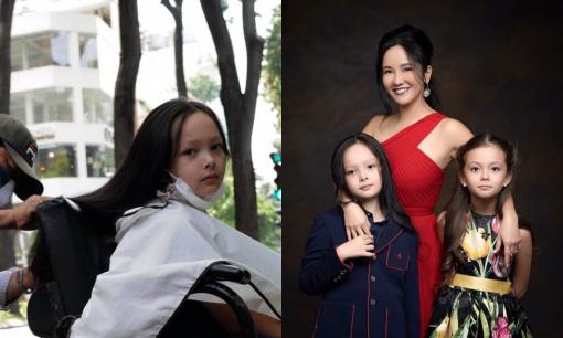 Con trai Diva Hồng Nhung gây bất ngờ với mái tóc dài óng ả