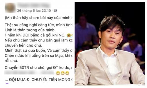 Lại rộ tin một nhà hảo tâm bức xúc vì chuyển 50 triệu cứu trợ miền Trung cho NS Hoài Linh, thái độ nam danh hài gây choáng