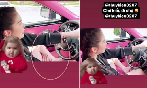 Ngọc Trinh thoải mái như ở nhà, vô tư gác chân lên ghế khi lái siêu xe hàng chục tỷ 