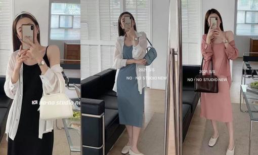 Váy dây + áo chống nắng = sự kết hợp tuyệt đẹp và thời trang năm 2021 
