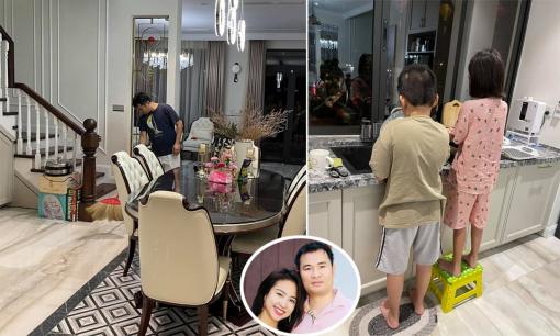 Vân Hugo hé lộ cuộc sống hạnh phúc trong biệt thự: Hôn phu đại gia quét nhà, con rửa bát