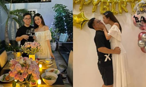 Á hậu Thúy An được ông xã tiến sĩ chiều hết mức, tổ chức tiệc sinh nhật ngọt ngào tại nhà riêng 