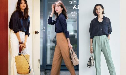 Áo sơ mi đen là tiêu chuẩn cho phụ nữ 40+. Thời trang, cao cấp và khí chất, phù hợp với mọi độ tuổi và độ gầy 