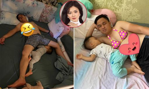 Ca sĩ Thanh Ngọc tung loạt ảnh 'dìm hàng' chồng con
