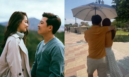 Nhã Phương bật cười khi ông xã Trường Giang hát nghêu ngao đi bên cạnh vợ