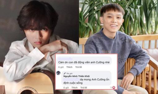 Thiên Khôi đã dành lời động viên đến Hồ Văn Cường giữa ồn ào với mẹ nuôi Phi Nhung