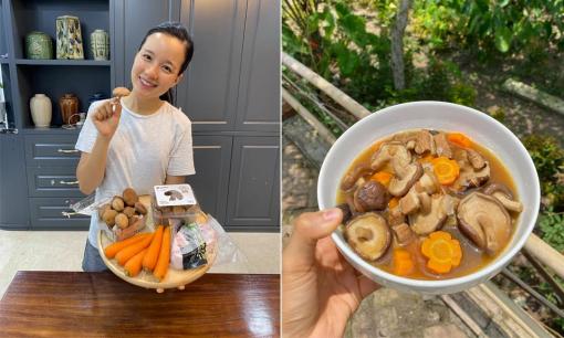 MC Minh Trang chia sẻ công thức thịt kho nấm hương, cà rốt và một số lưu ý để sử dụng nấm hương đúng cách