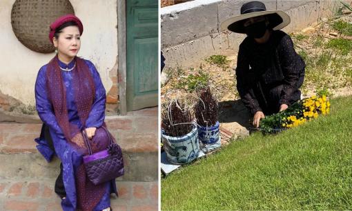 NS Minh Hằng ra thăm mộ cha và chồng: 'thương nhớ bao giờ cho nguôi'