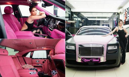 Cận cảnh chiếc siêu xe Rolls-Royce của Ngọc Trinh đang được so sánh khi na ná 'xế cưng' của LiLy Chen 
