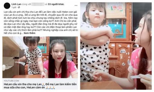 Vợ hai Vân Quang Long dạy con gái van xin mọi người buông tha cho mẹ mình