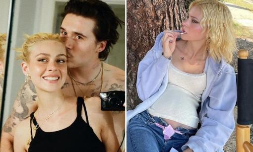 Bụng lùm lùm nhô cao, hôn thê tài phiệt của Brooklyn Beckham đã có bầu trước đám cưới?