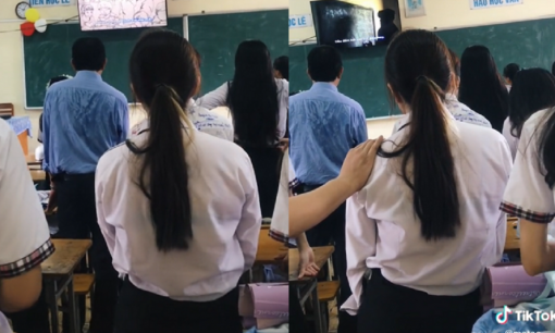 Clip xúc động: Cả lớp vừa khóc vừa hát trong tiết học cuối cùng để tri ân giáo viên chủ nhiệm