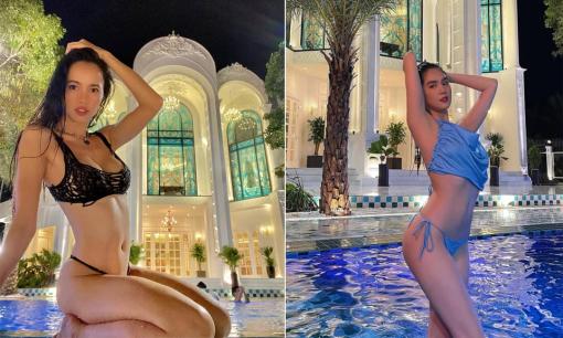 Vũ Ngọc Anh diện bikini bé tí, check-in tại biệt thự của Vũ Khắc Tiệp nhưng lại bị so sánh với Ngọc Trinh
