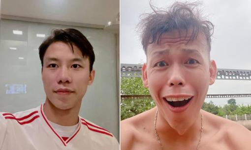 Thủ môn Bùi Tấn Trường khoe mái tóc vợ cắt, ai ngờ bị Quế Ngọc Hải phũ phàng: 'anh bị sét đánh à'