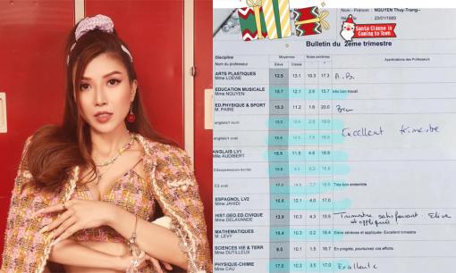 Trang Pháp lộ bảng điểm cao 'ngất ngưởng' thời đi học