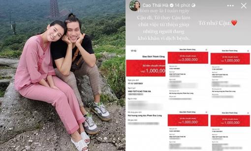 Sau một tuần diễn viên Đức Long qua đời, Cao Thái Hà giúp bạn thân quá cố làm từ thiện