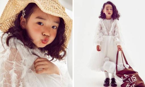 Con gái 5 tuổi của 'Điêu Thuyền' Đổng Tuyền gây sốt vì xinh như búp bê, thần thái đúng chất mẫu nhí tài năng