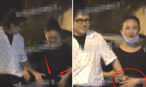 Châu Tấn bị chộp khoảnh khắc liên tục sờ bụng lại còn để bạn đi cùng kiểm tra giúp 