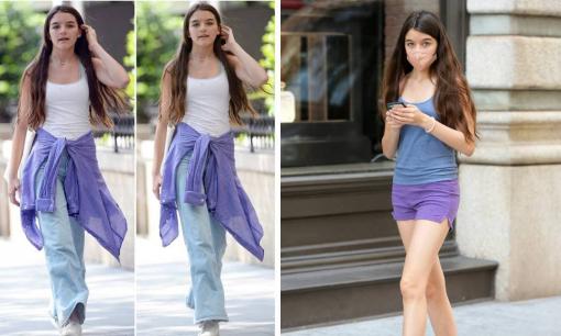 Từ nhóc tì yêu màu hồng, Suri thể hiện sự trưởng thành khi chuyển sang mê mệt sắc tím mộng mơ 