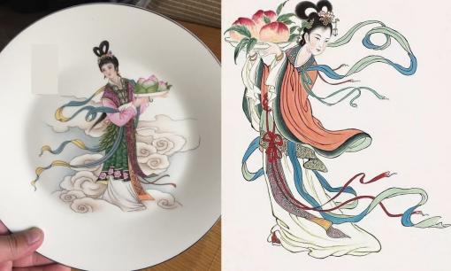 Cô tiên bê đĩa đào hẳn đã là một phần tuổi thơ của rất nhiều người. Nhưng nhân vật này là ai? Tại sao lại được in hình trên đĩa?