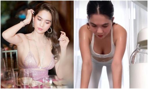 Ngọc Trinh đăng clip tập luyện lấy lại body huyền thoại, góc máy hiểm phô phang vòng một khiến dân tình nơm nớp lo sợ
