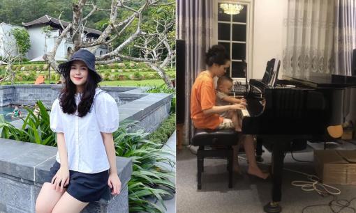 Ở nhà vào mùa dịch, bà xã cầu thủ Duy Mạnh ăn mặc xuề xòa đúng chất 'mẹ bỉm'