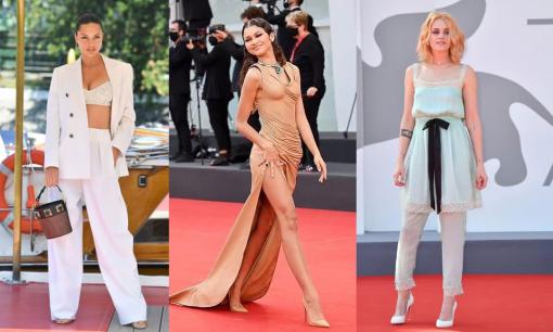 Thảm đỏ Liên hoan phim Venice ngày 3: Kristen Stewart như mặc đồ ngủ, bạn gái “Người nhện” Tom Holland liên tục che váy vì hớ hênh