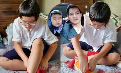 Con trai Xuân Bắc gây hài với diện mạo 'có một không hai' khi dự khai giảng online